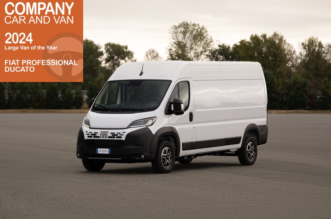 Моделот на FIAT Professional, Ducato e прогласен за “Large Van of the Year” на наградите Company Car and Van Awards 2024 во Обединетото Кралство, петти пат по ред